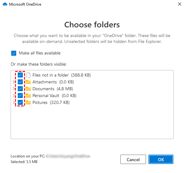 Choose Folders Choose Folders