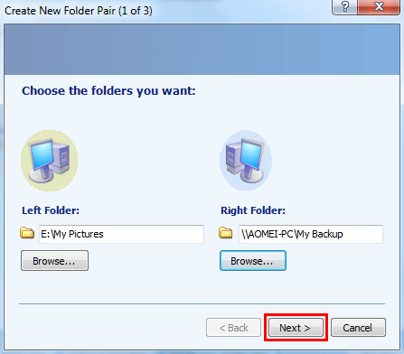 Select Left Right Folder Select Left Right Folder