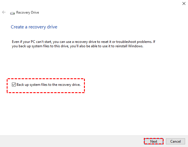 Create A Recovery Drive Create A Recovery Drive