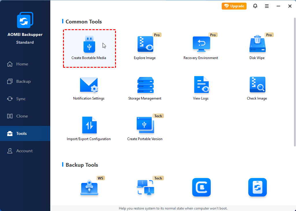 Create Bootable Media Create Bootable Media