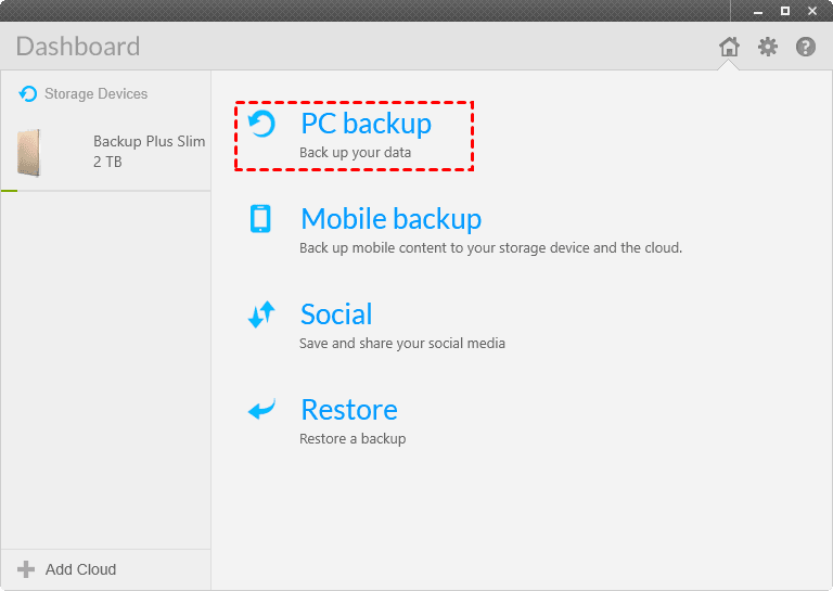 Seagate Dashboard PC Backup Seagate Dashboard PC Backup