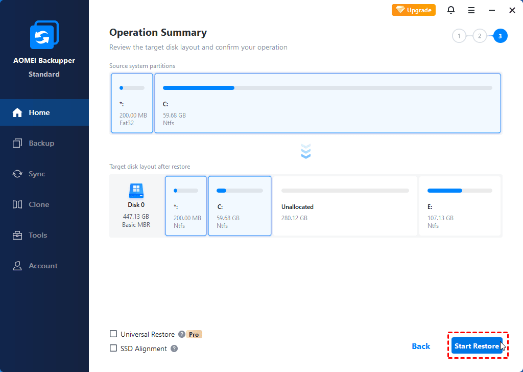 Preview Restore Preview Restore