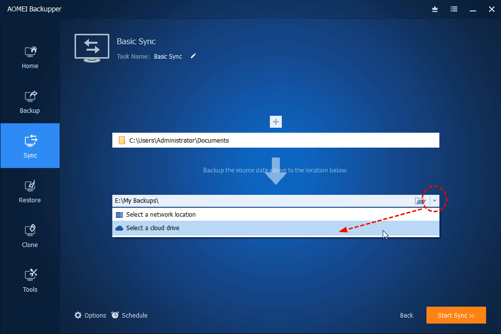 Select A Cloud Drive Select A Cloud Drive