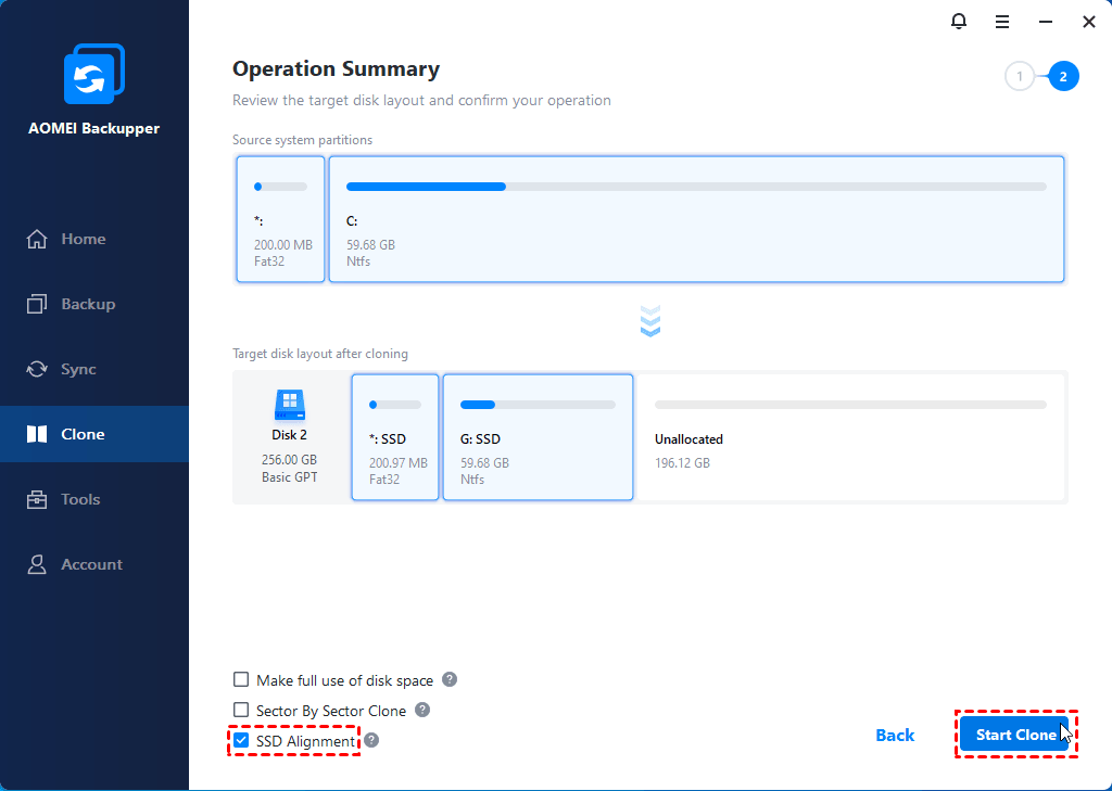 System Clone Preview Align Checked System Clone Preview Align Checked