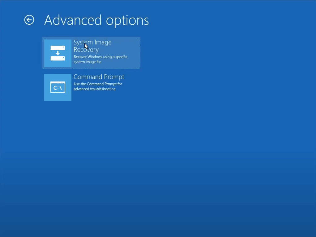 System Image Recovery System Image Recovery